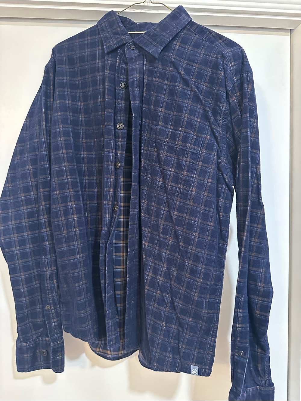 Peter Millar Men's Blue Plaid Button-Up Shirt